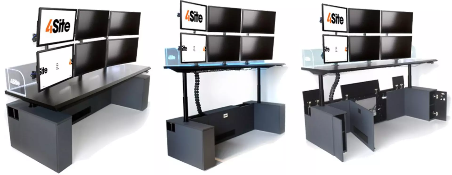 4Site enhances console user experience with LINAK DESKLINE lifting columns.