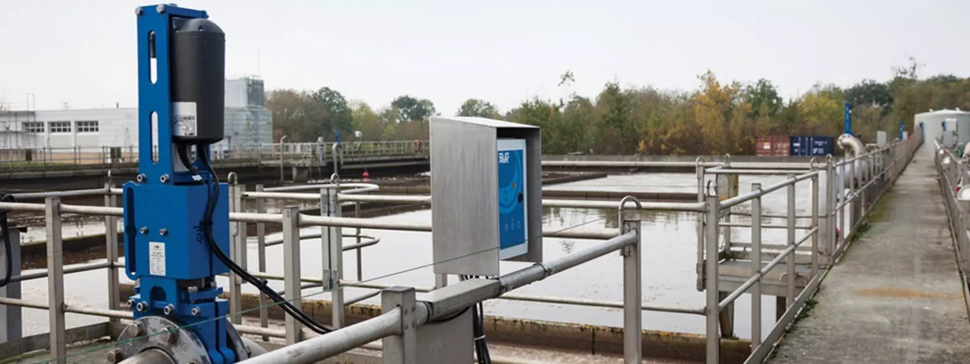 Wastewater treatment plant saves energy using linear electric actuators
