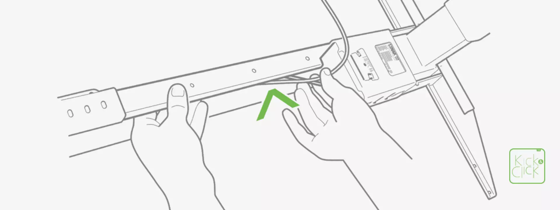 Kick & Click easy cable management