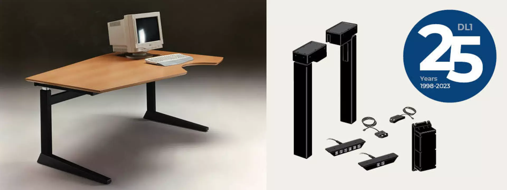 Cube Design standing desk and the DL1 system from LINAK