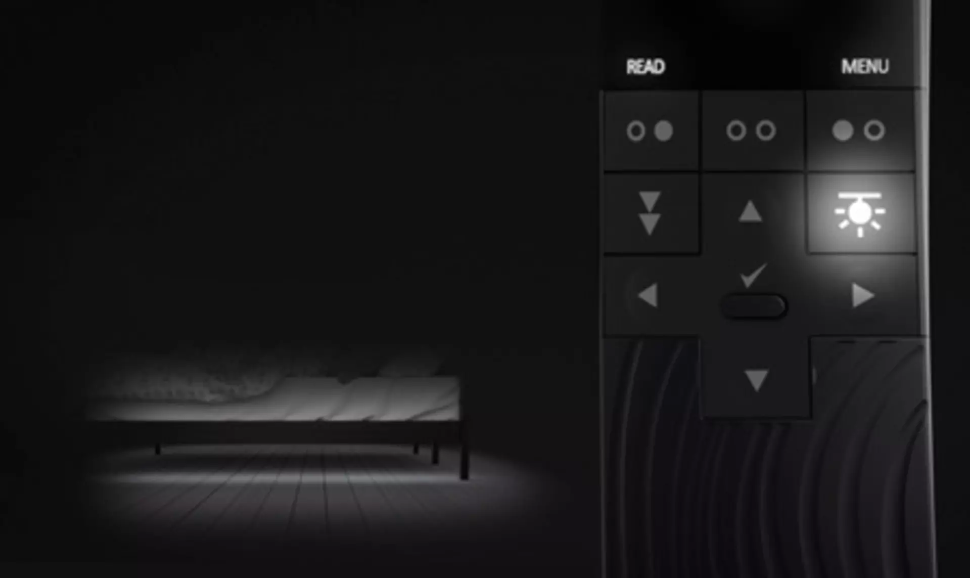 Under Bed Light creates a dimmed light under the bed to guide the user discreetly without disturbing their partner.