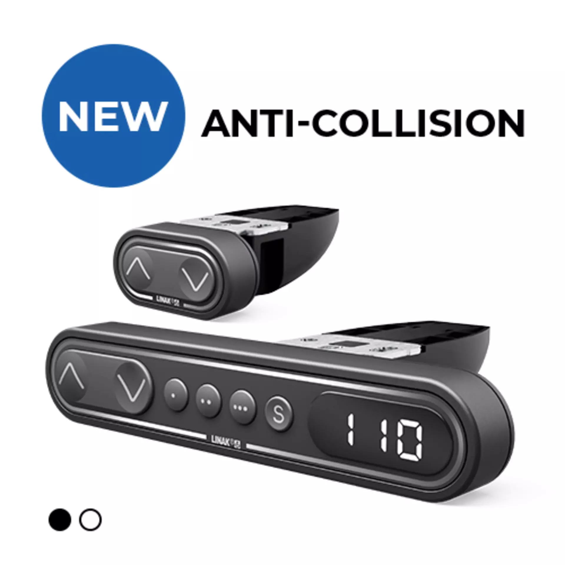 DPF desk panel variants with built-in anti-collision sensor technology