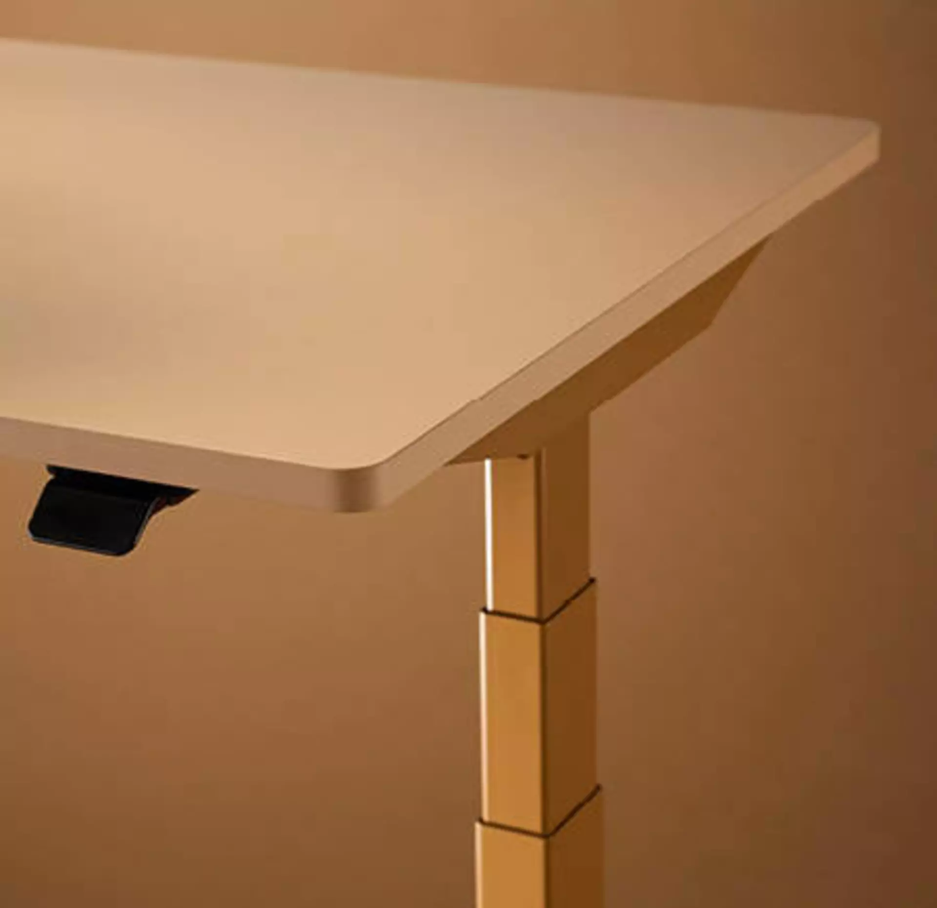 Desk ochre brown with matching table top
