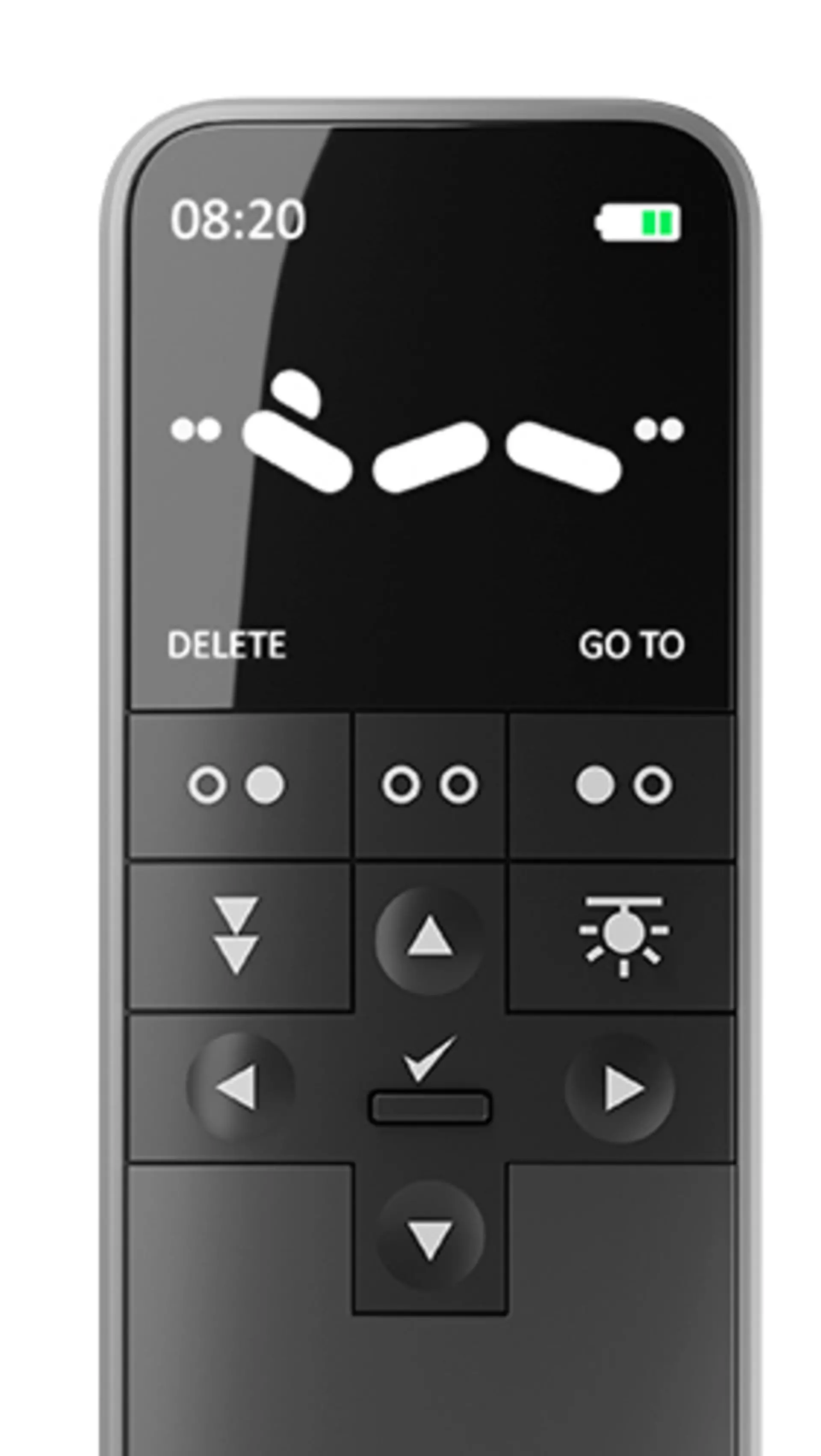 LINAK HC40 hand control using a bed icon as a navigation element on the screen