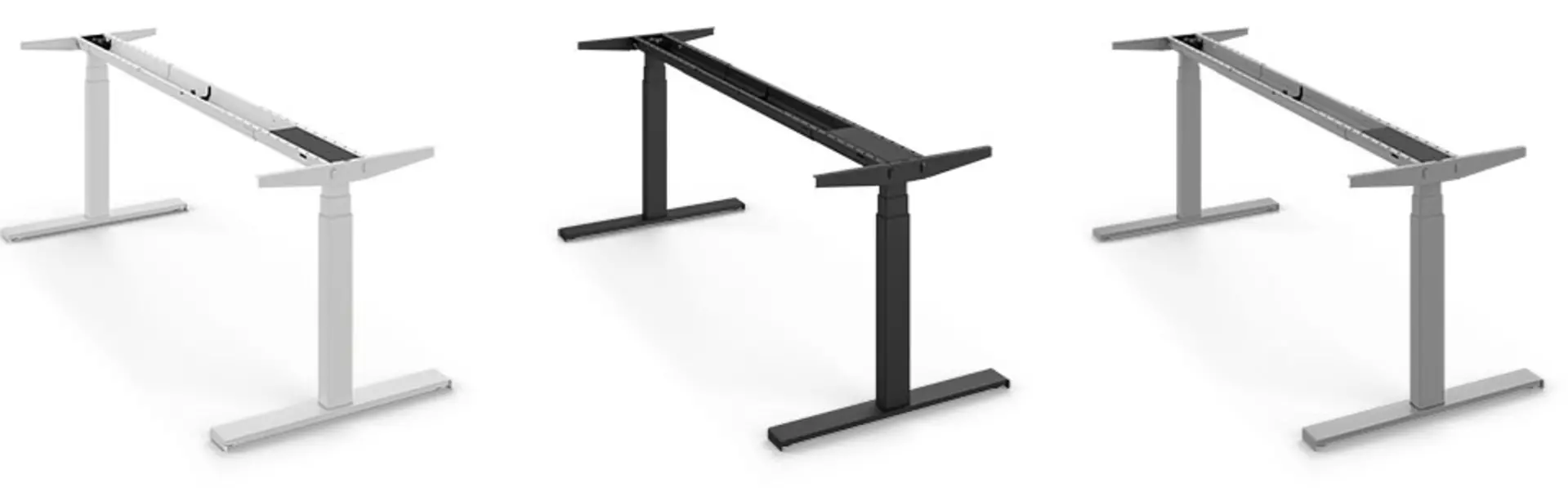 LINAK Desk Frame 2 in white, black and grey
