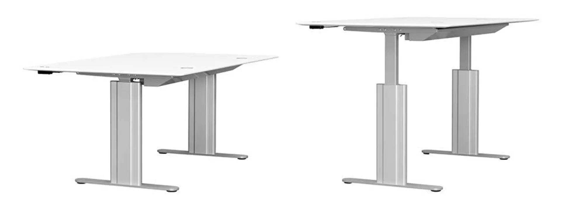 Montana’s first desk equipped with the DL1 system from LINAK concealed in the aluminium profiles.