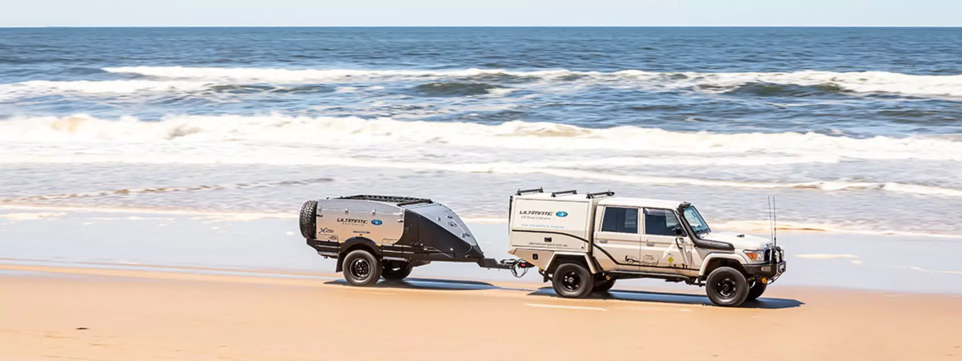 Ultimate X25 camper trailer on the beach