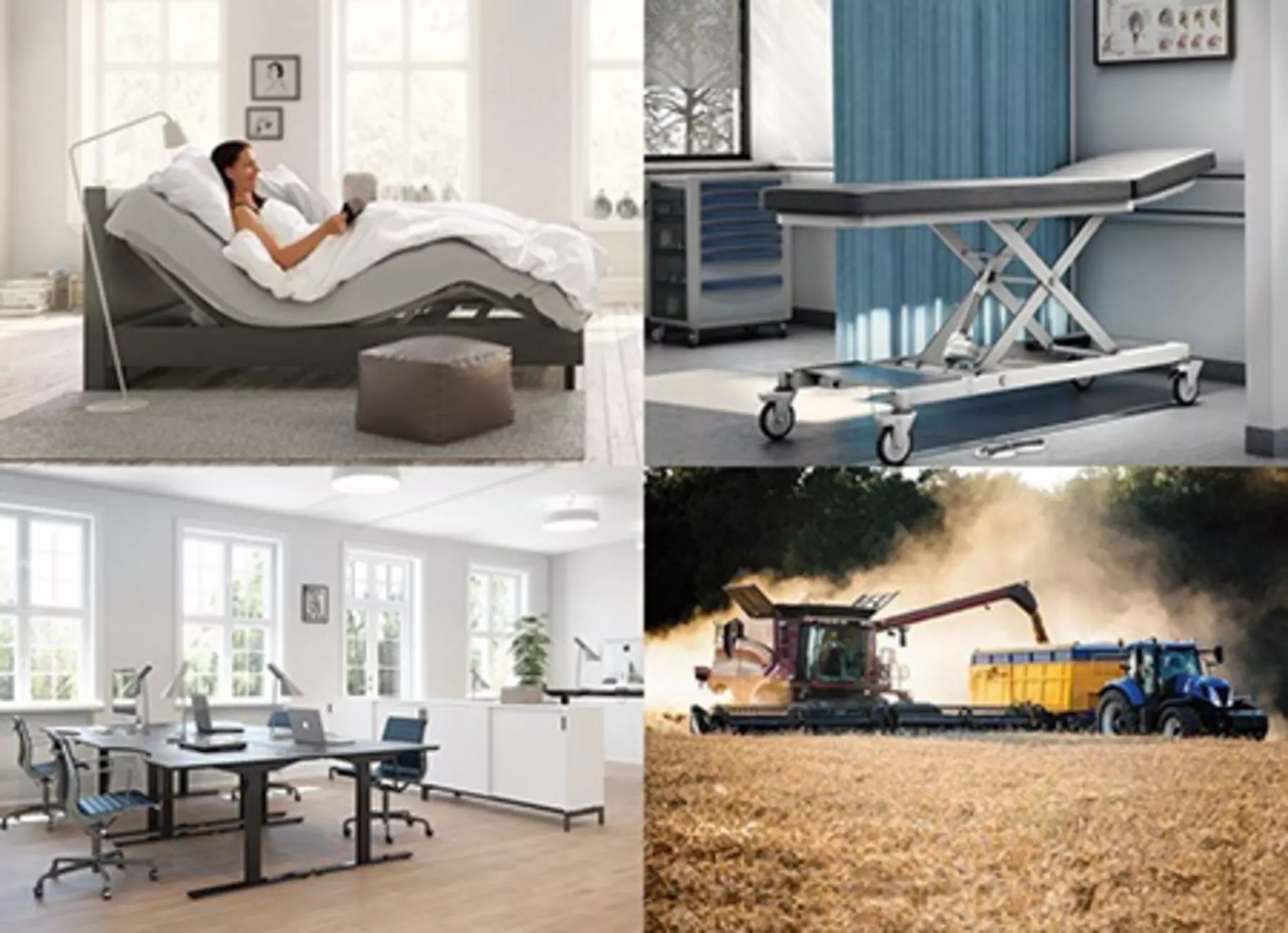 Application areas with LINAK products