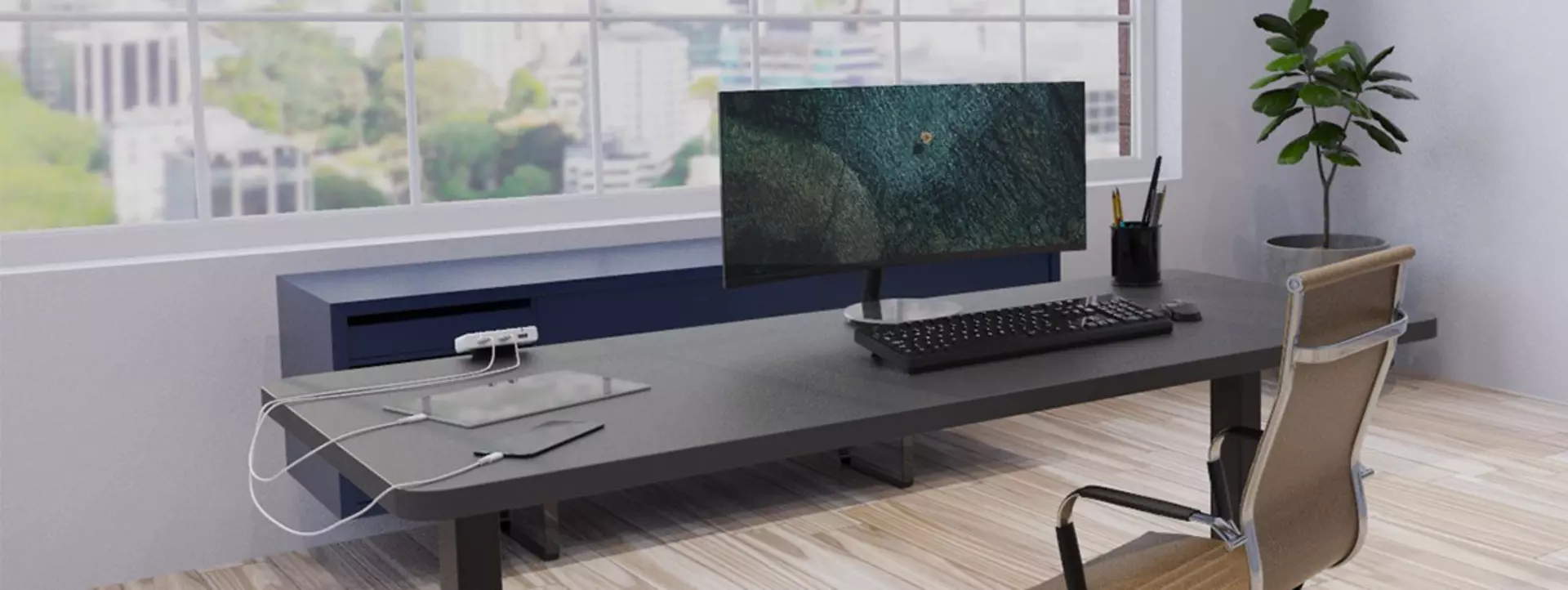 Charge your devices right from your desk!