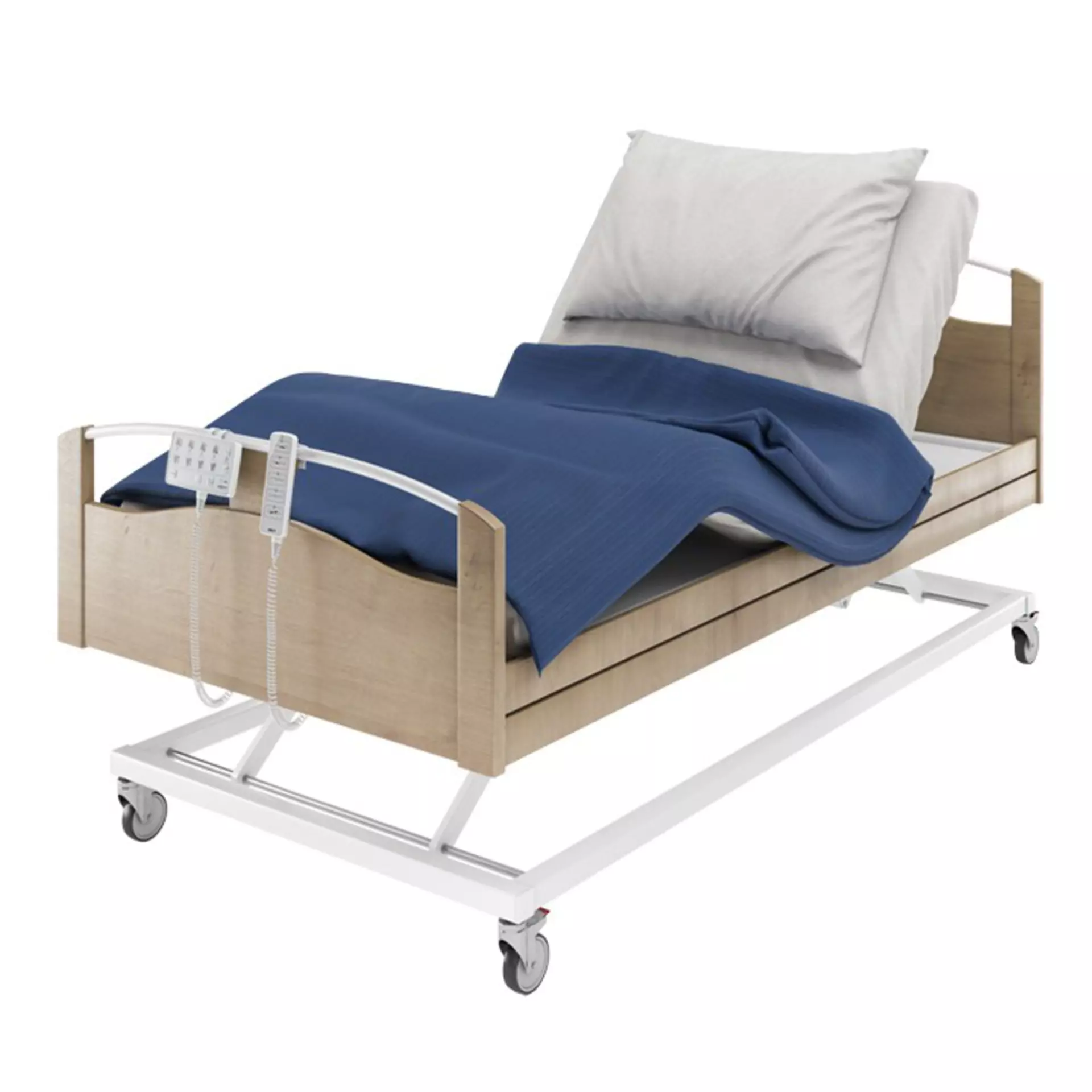 Nursing home bed with LINAK products