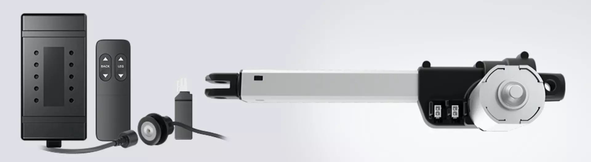 The LA10 actuator is easy to integrate into your design
