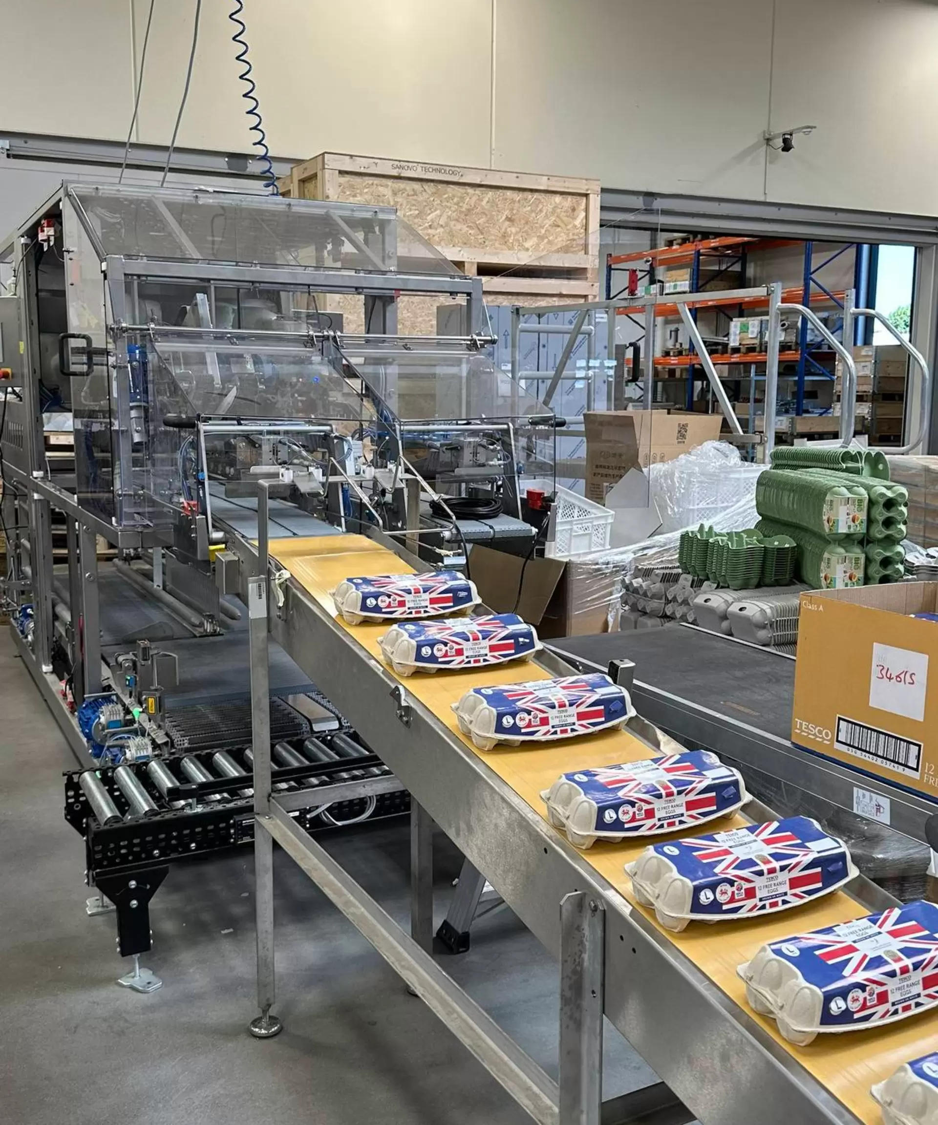 SANOVO egg packaging machine belt