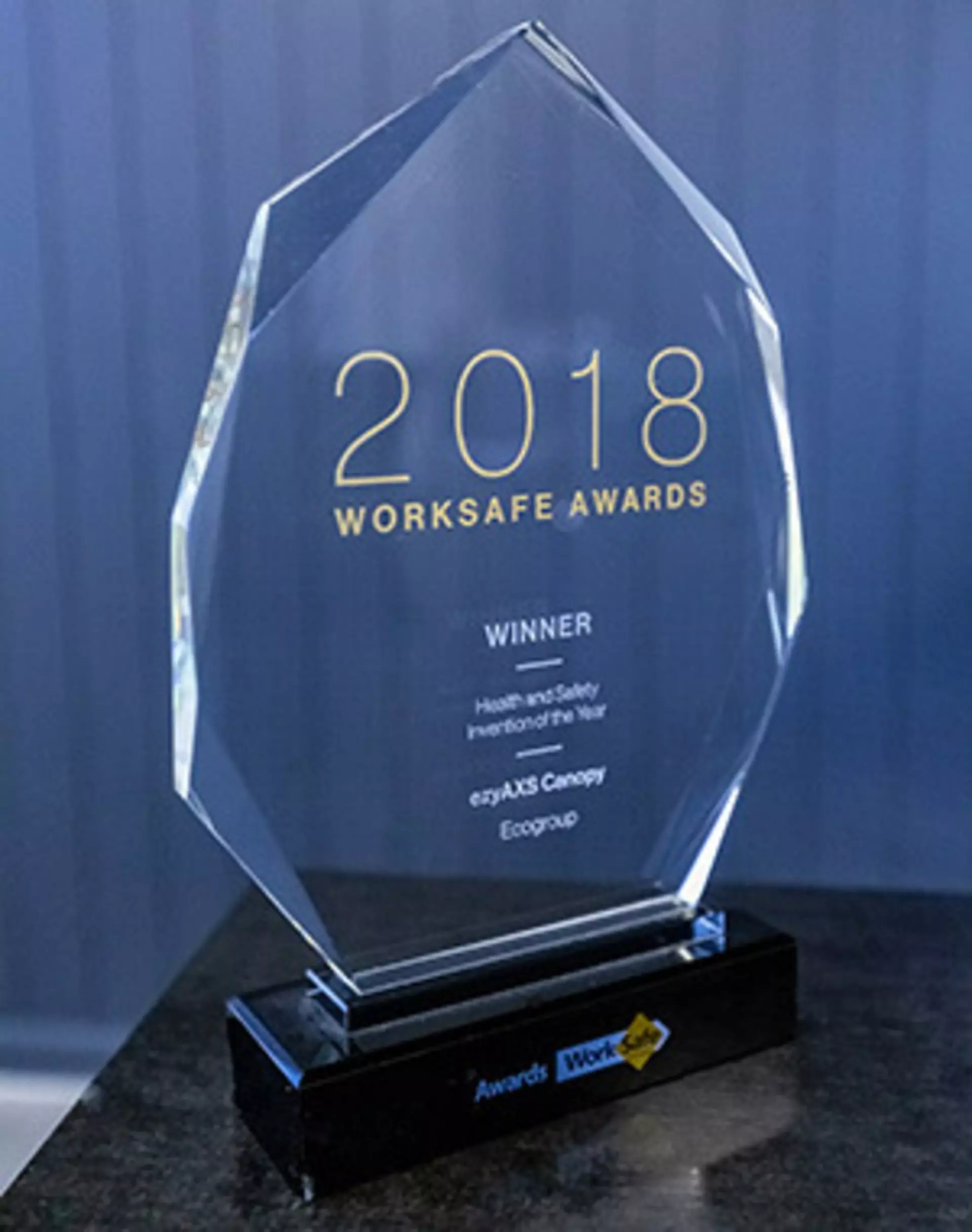 Ecoanopy awarded the Workfase invention of the year 2018 by Work Safe Victoria.