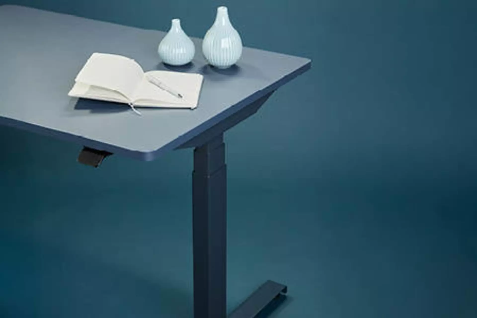 Blue electric desk