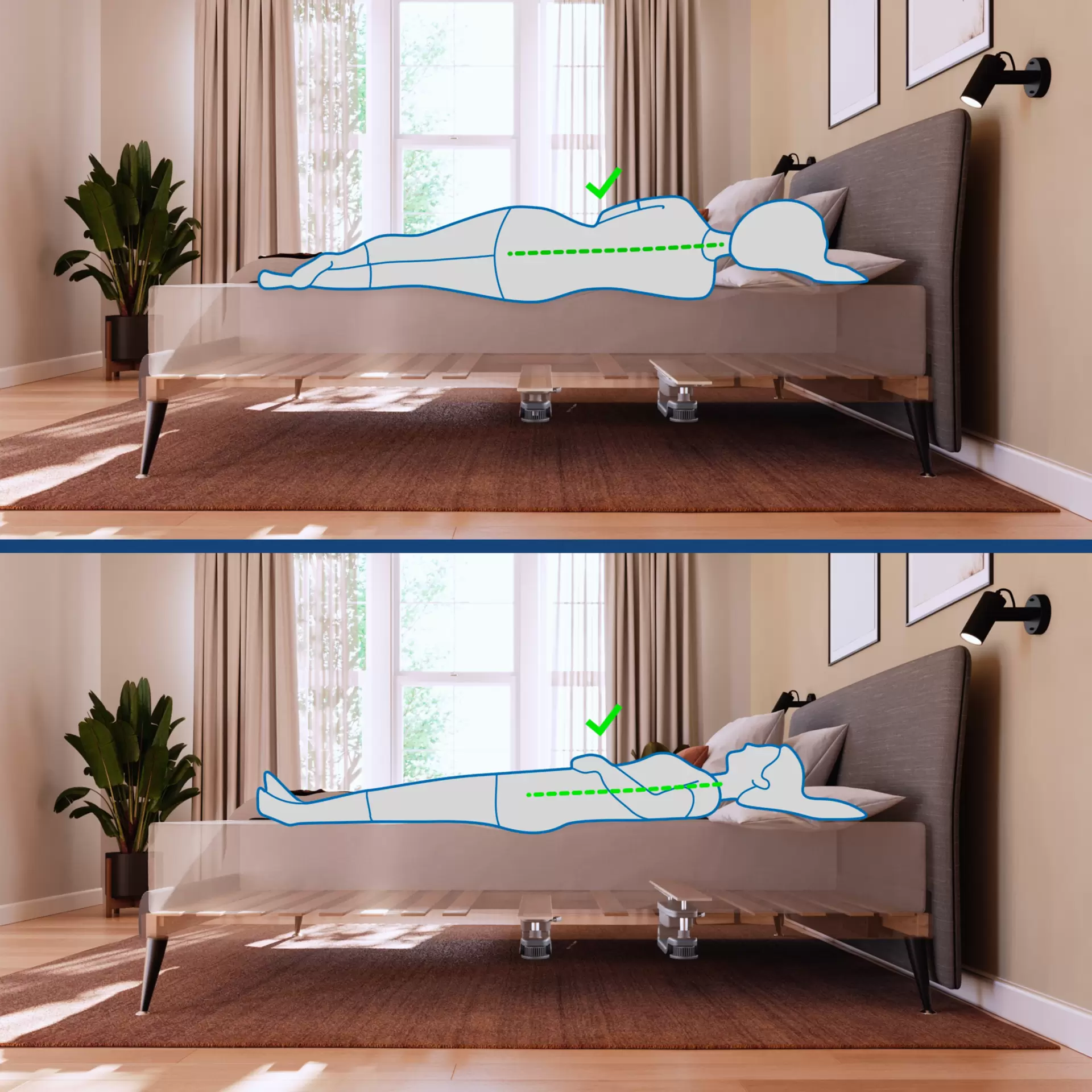Adjust mattress firmness with electric mattress zone adjustment LINAK