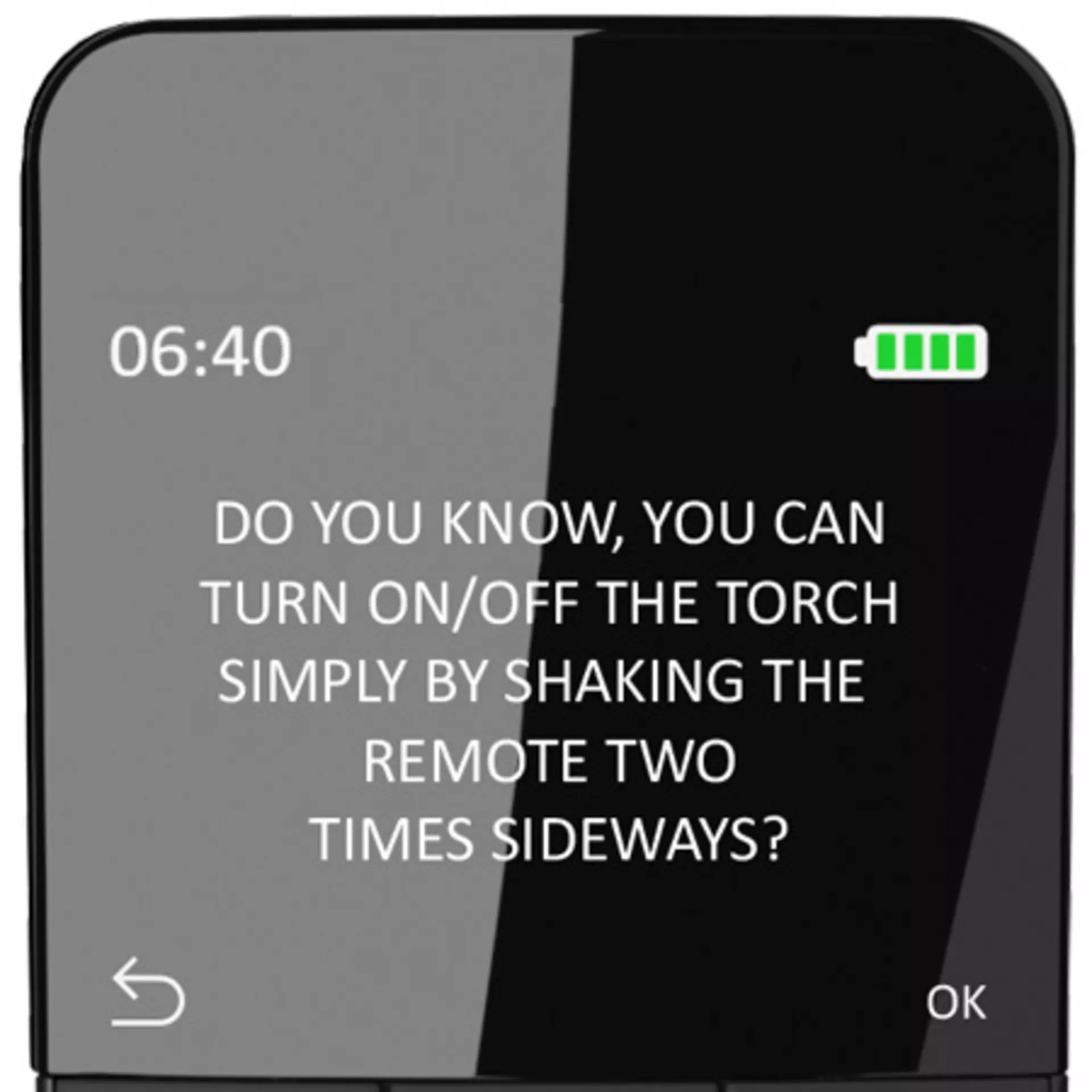 The torch function of the HC40 Advanced will turn on/off with