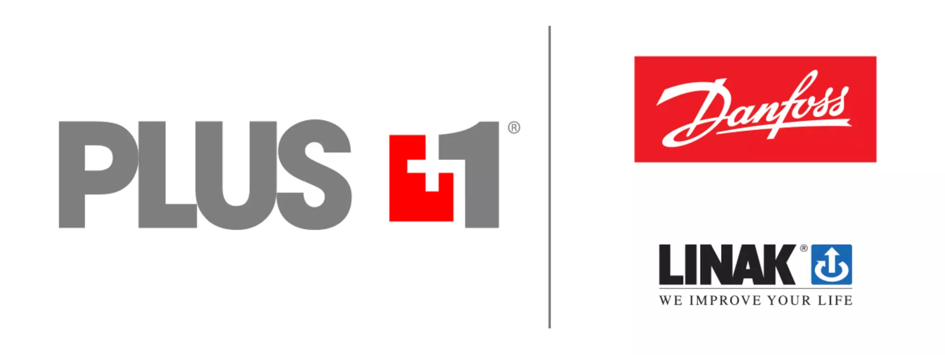 Danfoss, LINAK and PLUS+1 logos