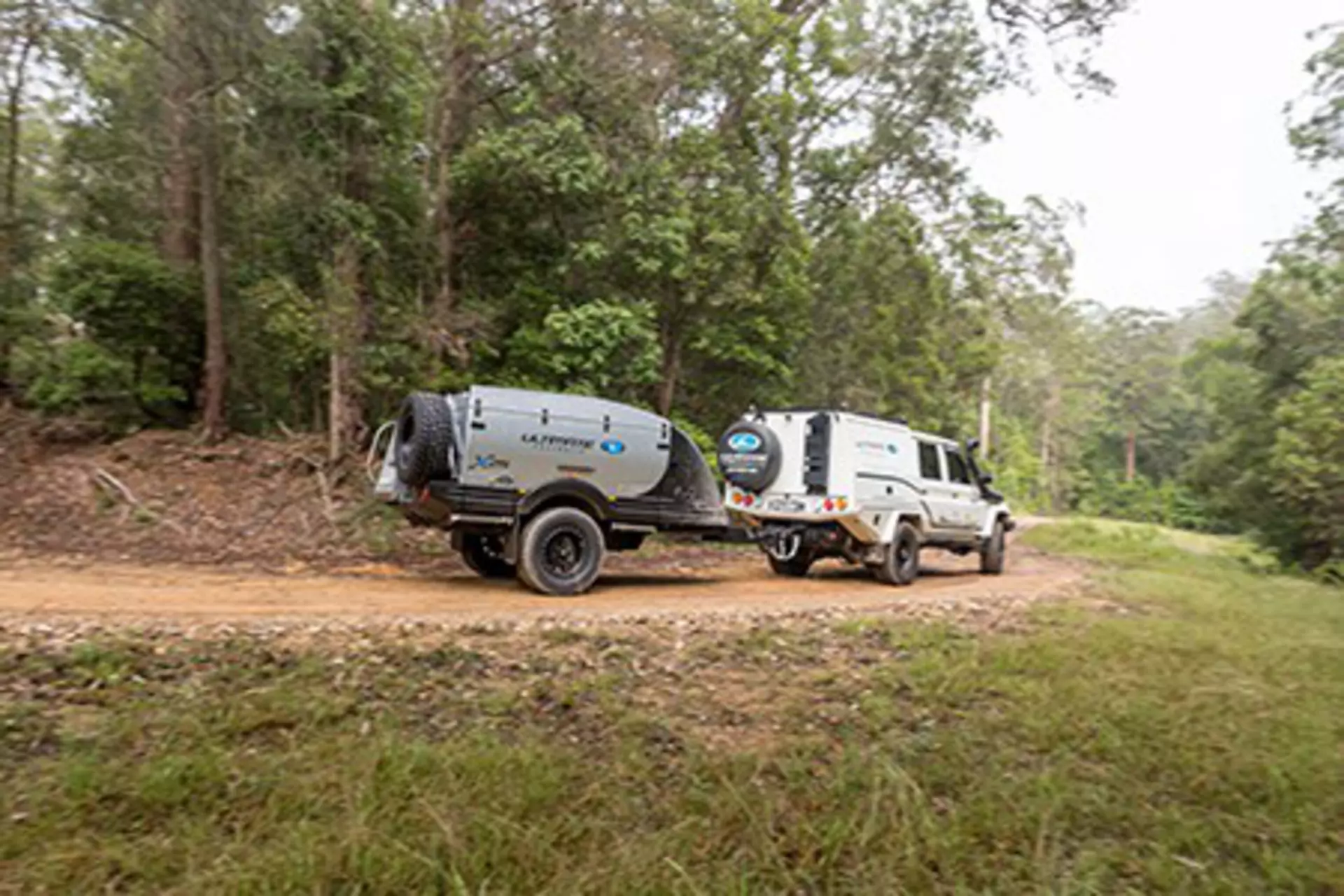 Ultimate's X25 Camper trailer on the bush road