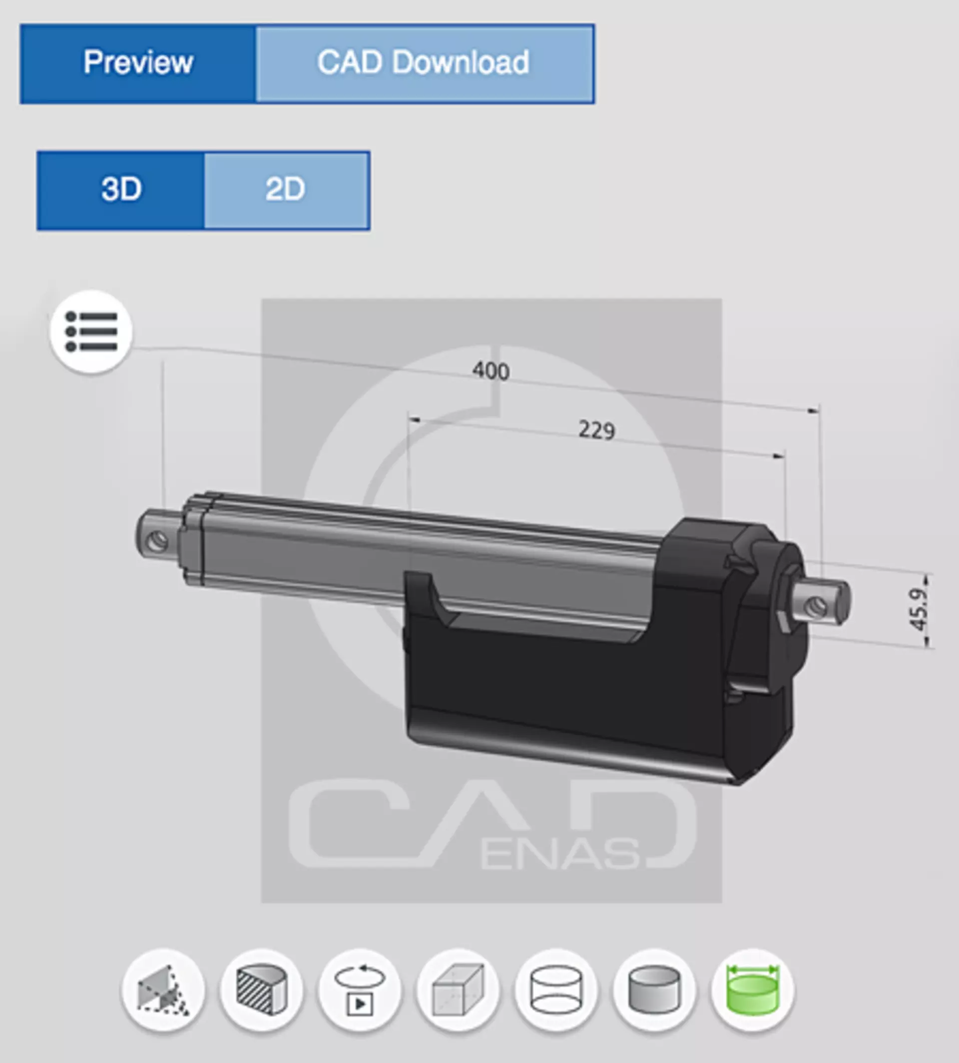 3D-configurator with actuator LA36